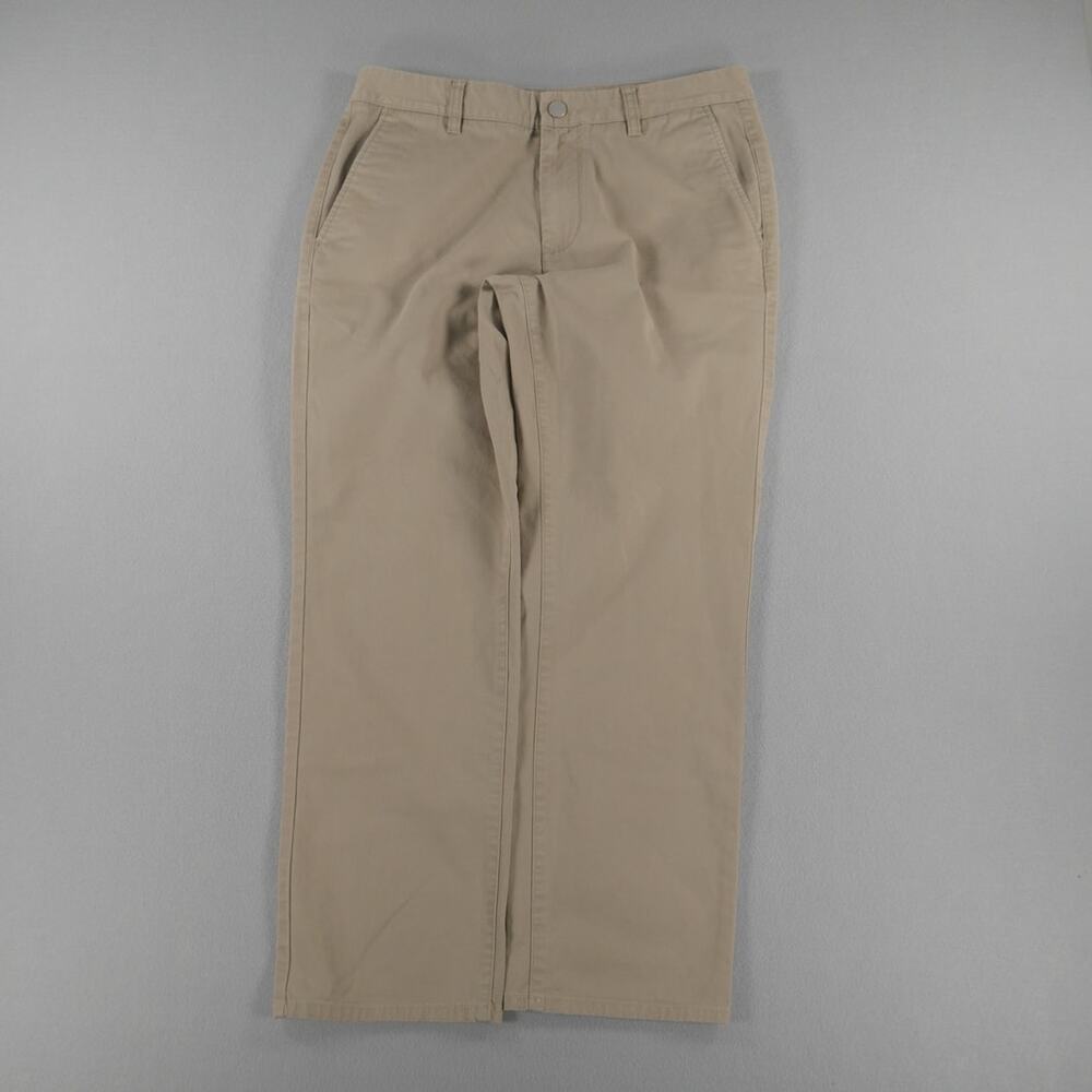 Bonobos Mens Flat Front Slim Fit Pants Khaki Baja Dunes Mens Size (32x28) Preppy